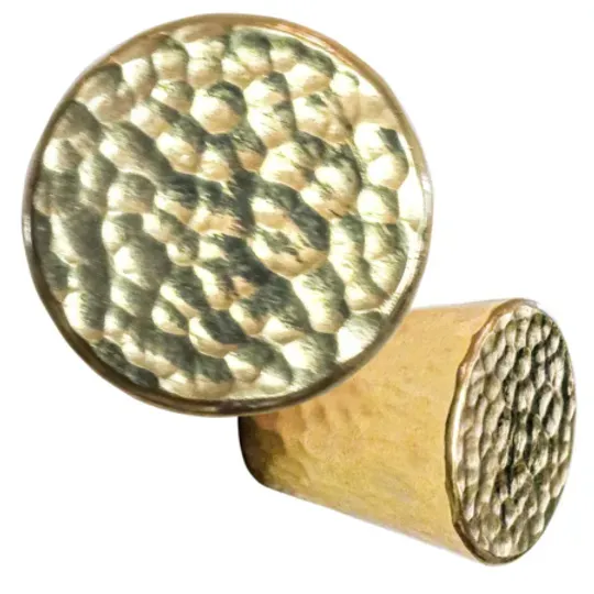 Cork Shaped Hammered Brass Knob