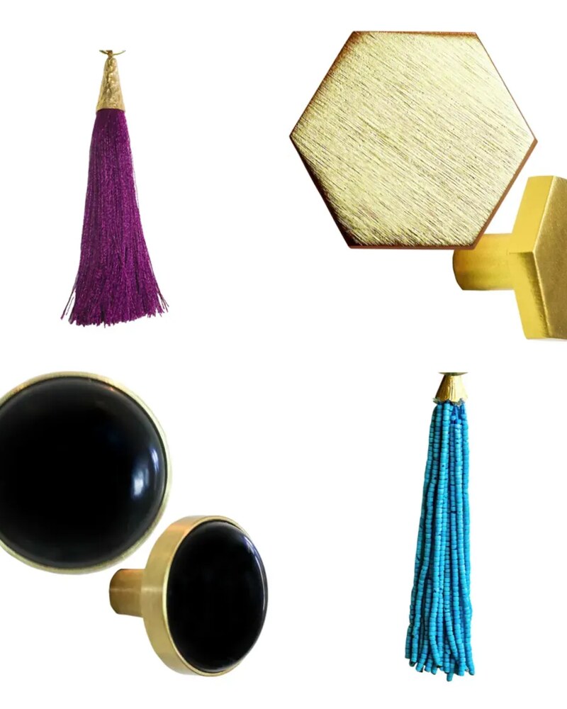 Silk ting ting tassels and brass knobs from the STANDOUT collection